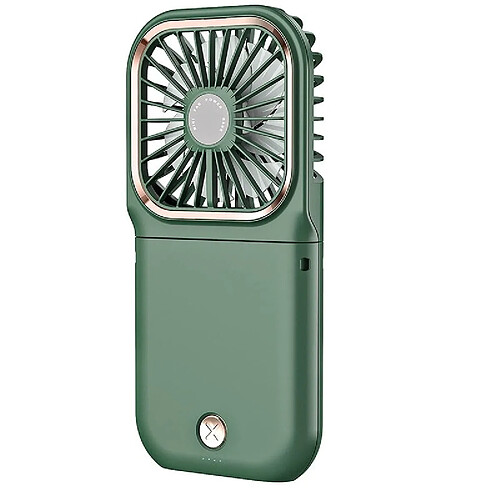 Ventilateur Portatif, Mini Ventilateur Rechargeable USB Pliable 5 en 1, banque d'alimentation 3000 mAh Ventilateur de Refroidissement à Cou Suspendu à 3 Vitesses