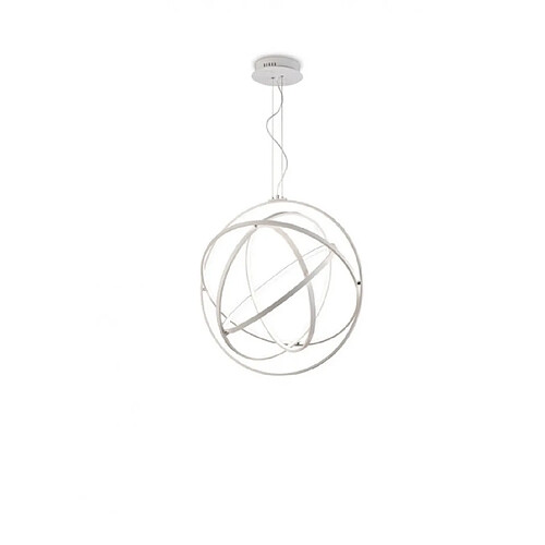 Luminaire Center Suspension Orbital blanc 5 ampoules 237cm