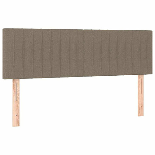 Maison Chic Lot de 2 Têtes de lit design pour chambre - Décoration de lit Taupe 72x5x78/88 cm Tissu -MN43089