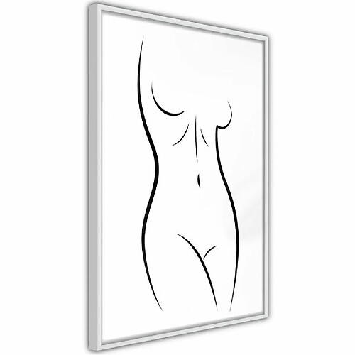 Paris Prix Affiche Murale Encadrée Minimalist Nude 30 x 45 cm Blanc