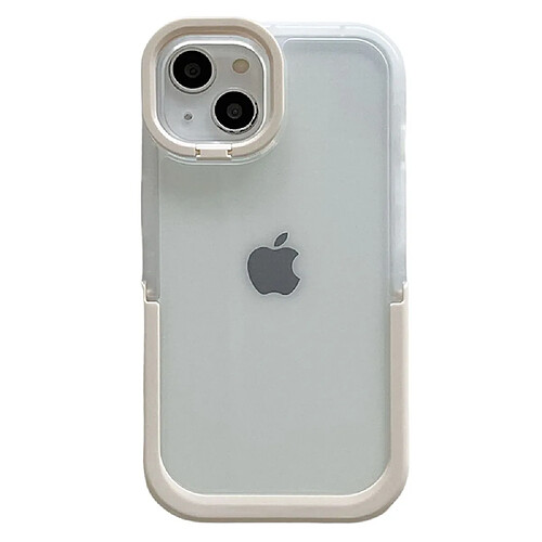 Coque en TPU anti-rayures avec béquille pour votre iPhone 14 Plus - blanc