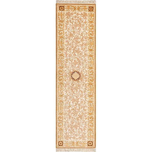 Vidal Tapis de couloir en laine 302x81 brun Darya