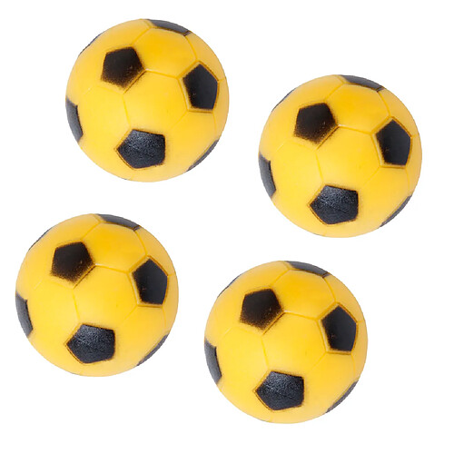 4pcs 36mm Remplacement De Football De Table De Baby-foot Football Fußball Balle Jaune Noir