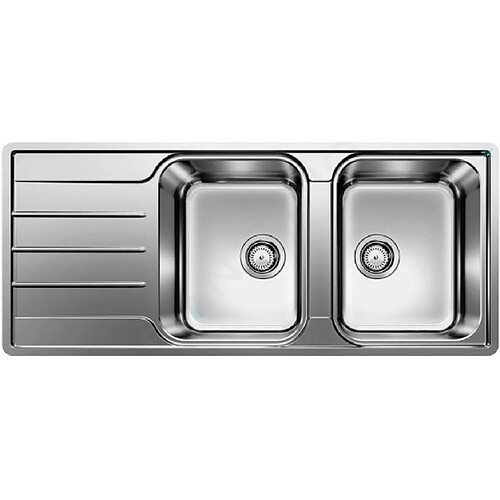 Blanco Evier à encastrer Lemis-8-S-IF 2 cuves + 1 égouttoir inox 523036