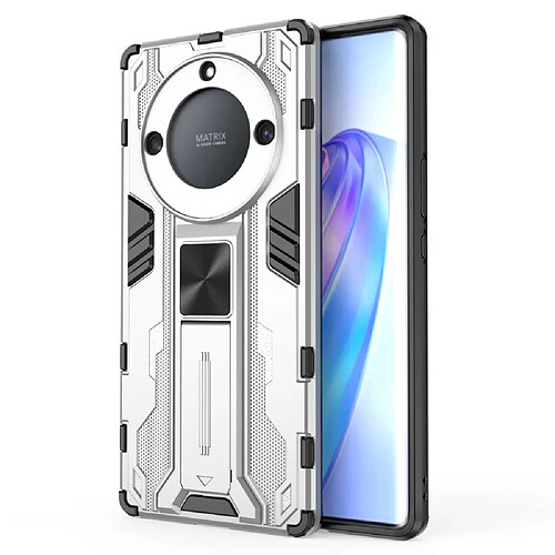 Coque en TPU anti-chute avec béquille pour votre Honor X40 5G - argent