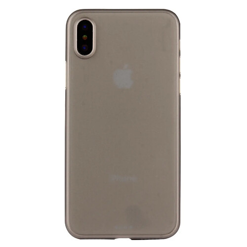 Wewoo Coque gris pour iPhone X PP Housse de protection arrière