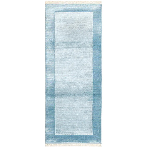 Vidal Tapis de couloir en laine 198x79 bleu Darya