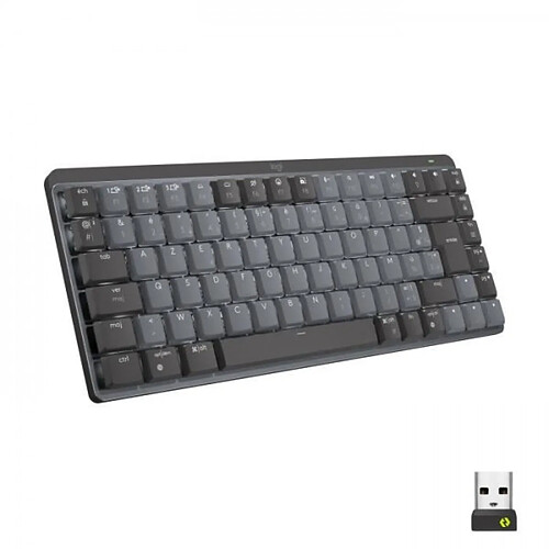 Logitech - Clavier Sans Fil- MX Mini - Mécanique - Rétroéclairé Performant - Graphite