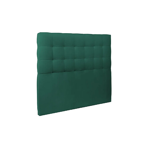 Sommeil de plomb Tete de lit Capitonnée Velours Vert L 135 cm - Ep 10 cm rembourré