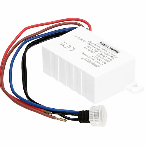 Orno CR-227 Interrupteur Crepusculaire 230v Avec Ajustement de l'Intensité de la Lumière et Sonde Externe IP54