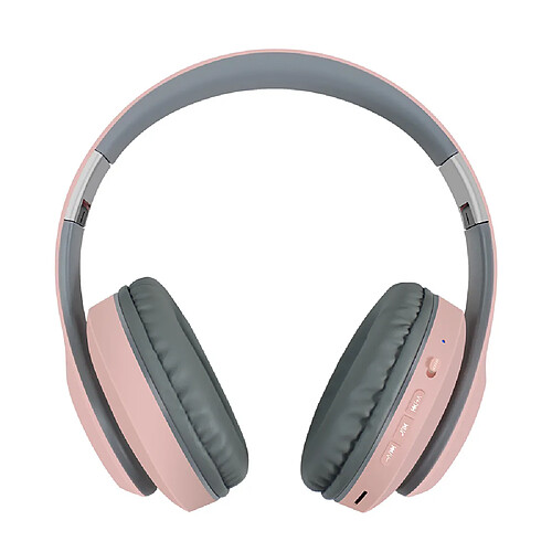 General Casque Bluetooth - Casque à réduction active du bruit / Autonomie de la batterie de 15 heures avec un son de précision / Casque de voyage pliable et casque supra-auriculaire(rose)