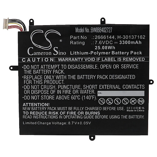 vhbw Batterie compatible avec BMAX MaxBook Y11 H1M6 ordinateur portable (3300mAh, 7,6V, Li-polymère)