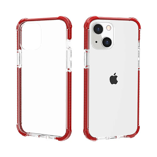 Coque en acrylique, antichoc, transparent épaissi aux quatre coins rouge pour votre Apple iPhone 13 mini 5.4 pouces