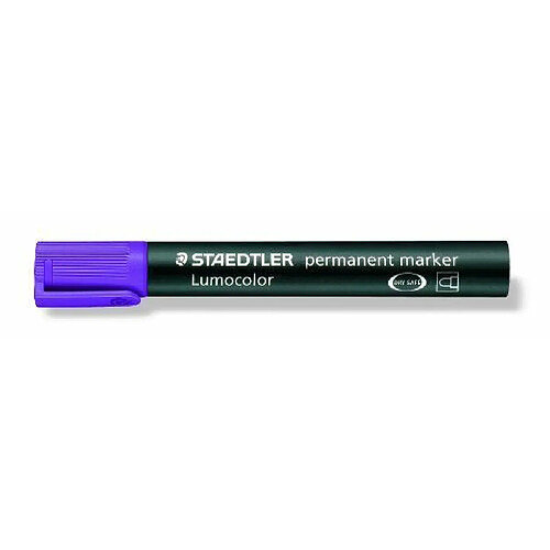 Promark Staedtler Lumocolor Lot de 10 Marqueurs biseaux permanents toutes surfaces Violet