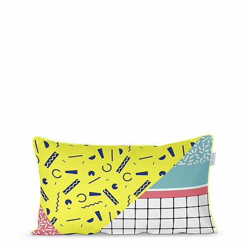 Happy Friday Housse de coussin HappyFriday HF Living Squiggles Multicouleur 50 x 30 cm