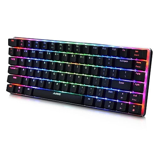 Wewoo Ajazz 82 touches ordinateur portable RGB Light Gaming Clavier mécanique axe bleu noir