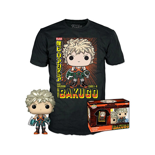 Funko My Hero Academia - Set figurine et T-Shirt POP! & Tee Katsuki (MT)