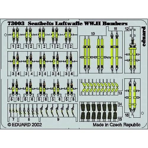 Seatbelts Luftwaffe WW.II Bombers - 1:72e - Eduard Accessories