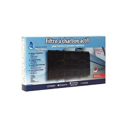 190 filtre a charbon (485x258x48mm) pour hotte indesit