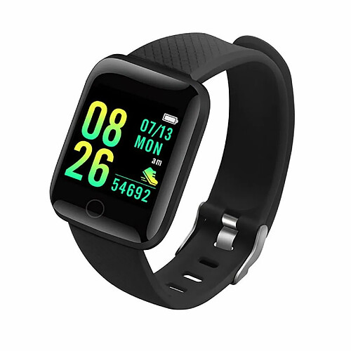 116Plus Smart Watch Usb Charge D13 Sport Smartwatch Trackers Tensiomètre Moniteur De Fréquence Cardiaque Noir