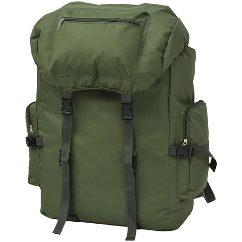 vidaXL Sac à dos en style d'armée 65 L Vert