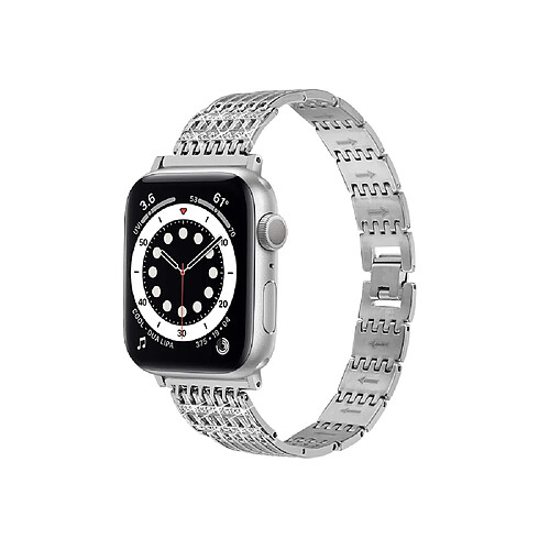 Eko Bracelet pour Apple Watch 38/40/41mm en acier inoxydable Strass Argent