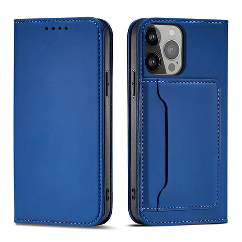 Ozzzo etui pour cartes magnetiques pour iphone 13 pro max pochette porte-cartes porte-cartes bleu