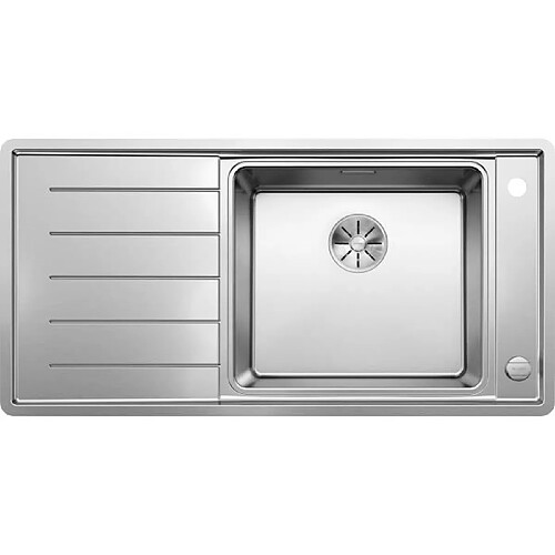 BLANCO Andano XL6S-IF - evier - Inox satine - 1 cuve - egouttoir a gauche - vidage auto - siphon inclus - cuvette Inox