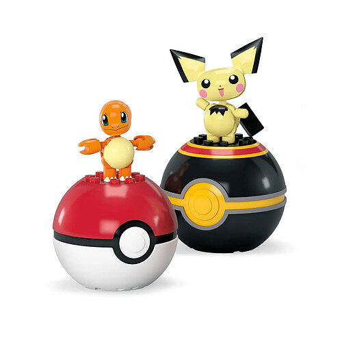 Mattel Pokémon - Jeu de construction MEGA Poké Ball Collection: Salamèche & Pichu