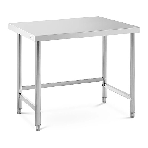 Helloshop26 Table de travail acier inoxydable plan de travail en inox plan de travail table de travail cuisine 100 x 70 cm 92 kg professionnel 14_0005141