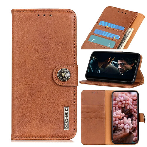 Wewoo Housse Coque Pour Galaxy A51 Texture en peau de vache cuir à rabat horizontal avec support et fentes cartes et portefeuille marron