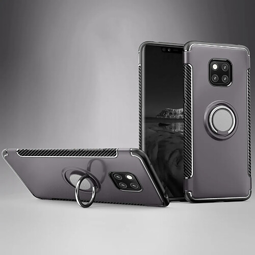 Wewoo Coque Etui de protection magnétique pour support bague rotation 360 degrés pour HuMate 20 Pro (Gris)