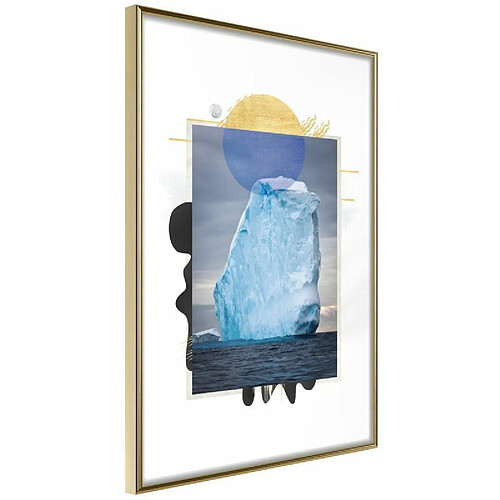 Paris Prix Affiche Murale Encadrée Tip of the Iceberg 20 x 30 cm Or