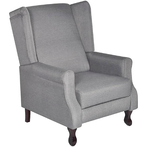 Maison Chic Fauteuil relax,Chaise pour salon Gris Tissu -MN78209