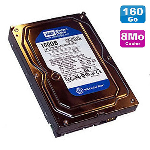 Disque Dur 160Go SATA 3.5" Western Digital Caviar SE WD1600AAJS-00YZCA0 7200 8Mo · Occasion