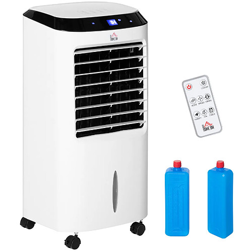 Refroidisseur d'Air Portatif HOMCOM, ventilateur de Refroidissement à Glace Anionique Évaporatif