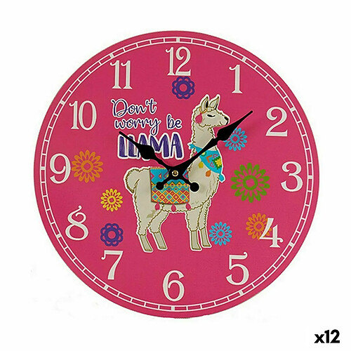 Gift Decor Horloge Murale Lama 3 x 33,8 x 33,8 cm (12 Unités)