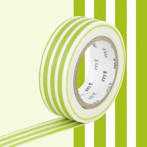 Masking tape lignes - Kiwi - 1,5 cm x 7 m