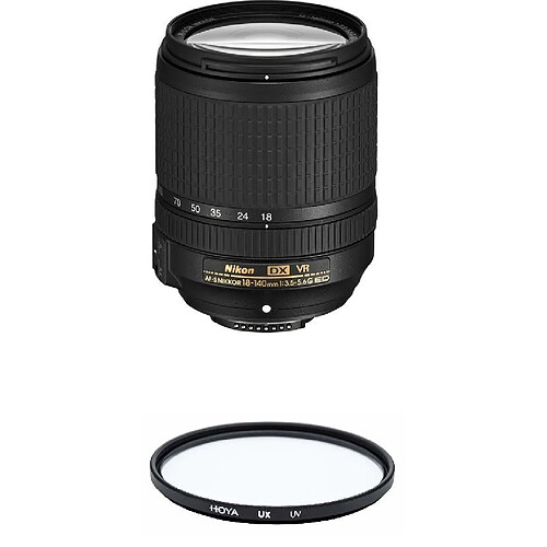 NIKON AF-S 18-140MM F3.5-5.6G ED VR DX (White Box) + HOYA UX UV 67mm Filter