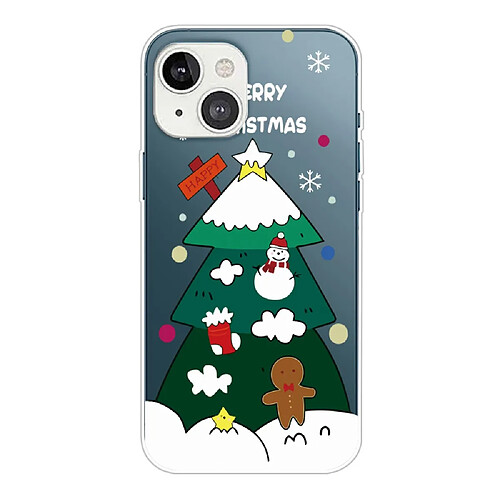 Coque en TPU antichoc, motif de Noël, antichute pour votre iPhone 14 Plus - Sapin de Noël