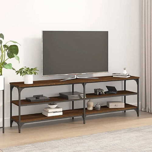 vidaXL Meuble TV chêne marron 160x30x50 cm bois d'ingénierie