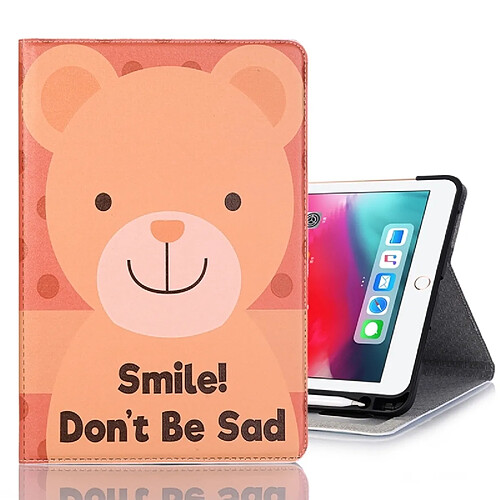 Wewoo Housse Étui Coque en cuir à rabat horizontal Smile Bear Pattern pour iPad Pro 11 pouces 2018avec emplacements cartes & support & porte-monnaie & cadre photo & stylo