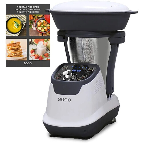 Robot de cuisine multifonction SOGO SS-14545, 1,75 litre, cuiseur vapeur 2 litres, 1200 W