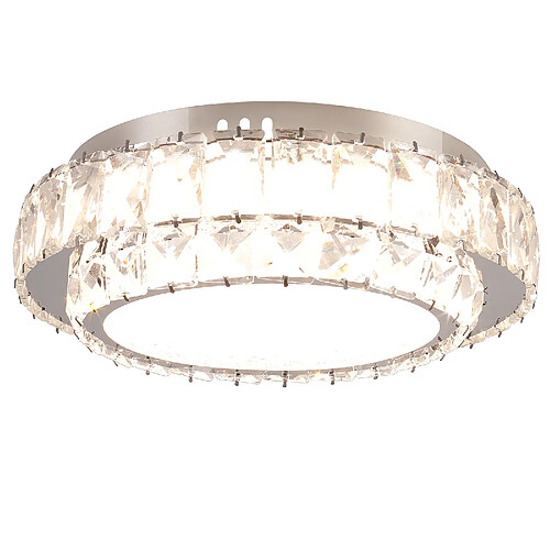 Stoex Lampe De Plafond Led 30CM Lustre En Cristal Plafonnier Moderne Pour Chambre À Coucher, Salon, Cuisine, 4500K