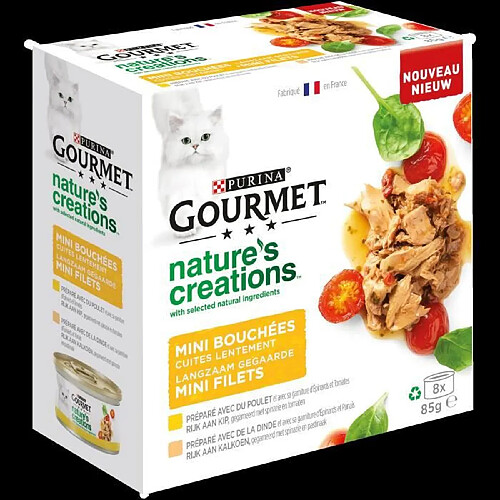 Gourmet Mini bouchées - Poulet et dinde - 8 x 85 g