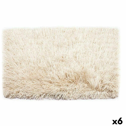 Gift Decor Tapis Crème Coton Polyester 50 x 2 x 80 cm (6 Unités)