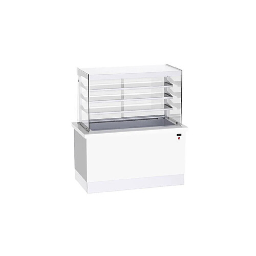 Buffet Vitrine Réfrigérée Murale, Cuve Réfrigérée Ventilée - Rideau Thermique - P850 mm - Capacité GN de 3 ou 4 - Distform