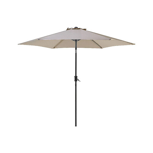 Beliani Parasol de jardin en aluminium avec toile beige taupe d 270 cm VARESE