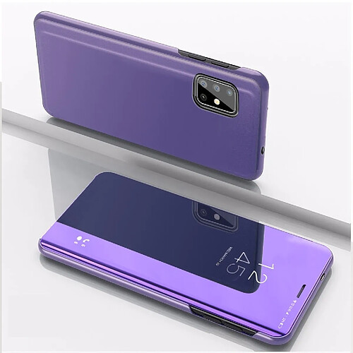 Wewoo Housse Coque Pour Galaxy M60S / A81 / Note 10 Lite miroir plaqué gauche et droite Flip Cover avec support étui téléphone portable violet bleu