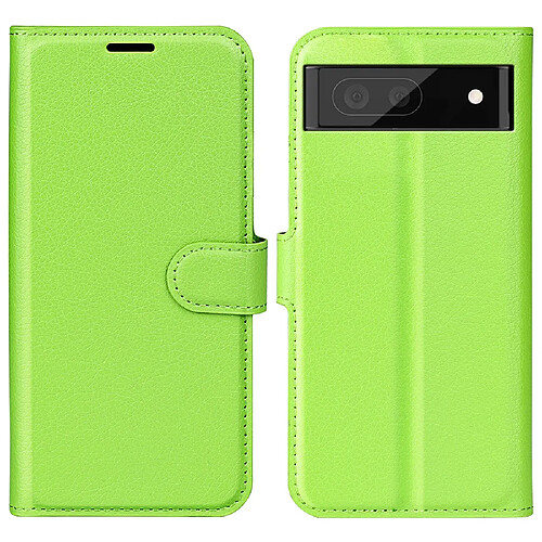 Etui en PU texture litchi, vert pour votre Google Pixel 7